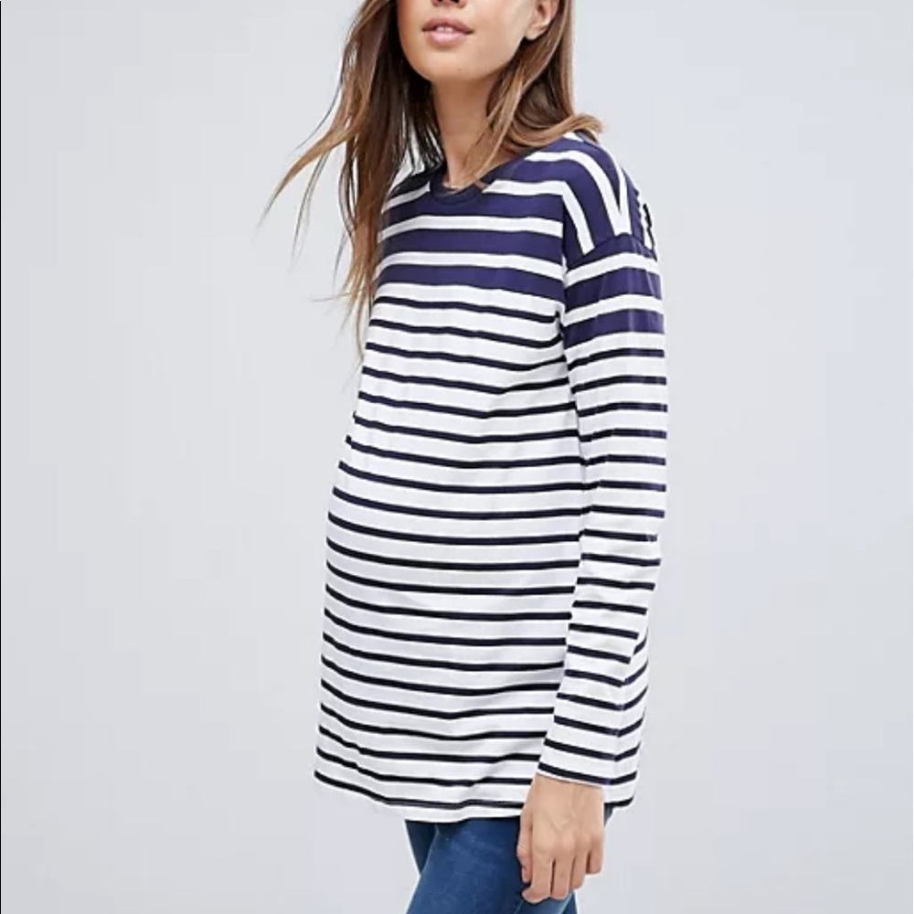 ASOS striped maternity shirt, size 4